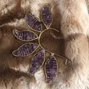 Amethyst ear cuff